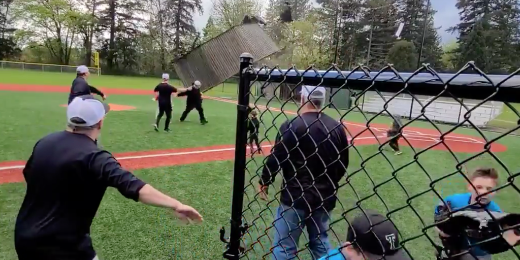 Watch 'Gustnado' wreaks havoc at Portland baseball field Fox Weather