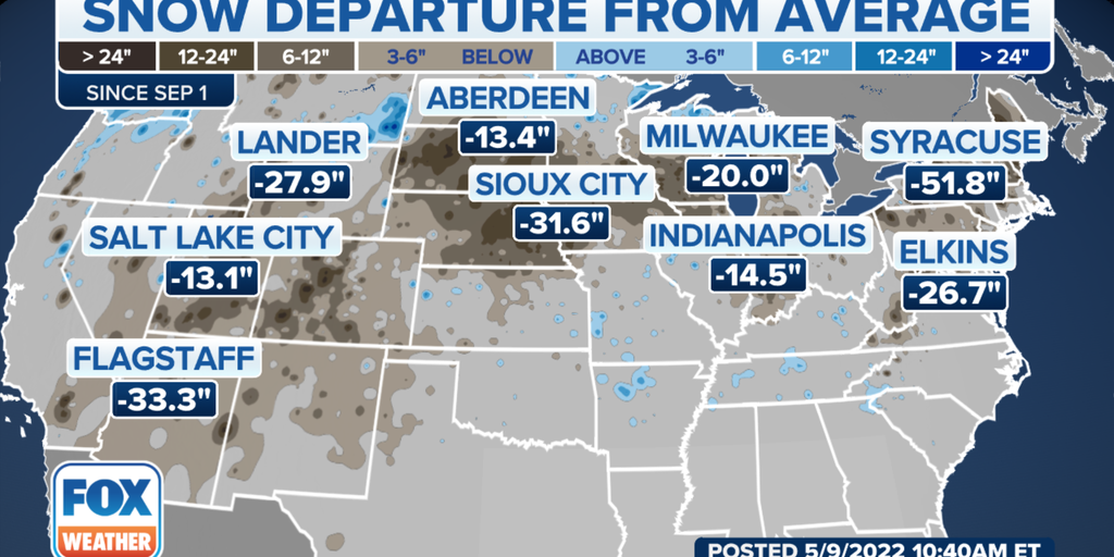 Missing 4+ feet of snow; Syracuse among several cities with wellbelow