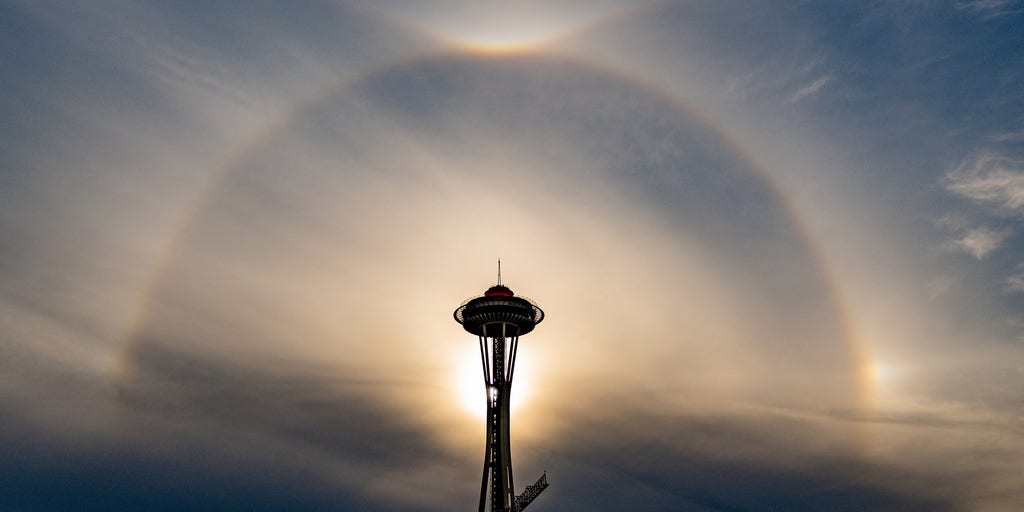 Sunsational sight Seattle area gets colorful signal that rain is on