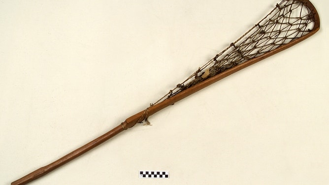 Iroquois lacrosse stick, ca. 1890.