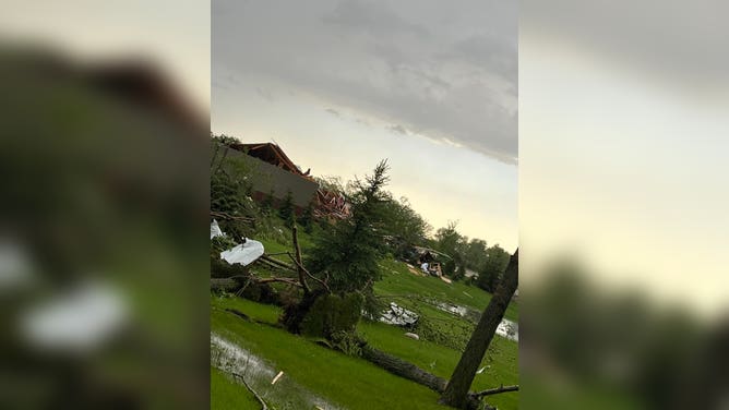 Aftermath of a possible tornado that passed through Forada, Minnesota on May 30, 2022. (Image credit: Chelsy Hendershot)