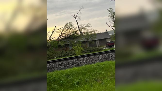 Aftermath of a possible tornado that passed through Forada, Minnesota on May 30, 2022. (Image credit: Chelsy Hendershot)