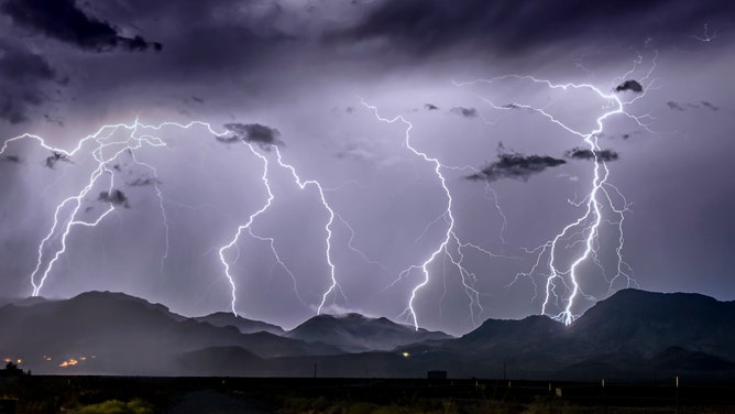 Thunderstorm on July 31, 2017 in Safford, Arizona.