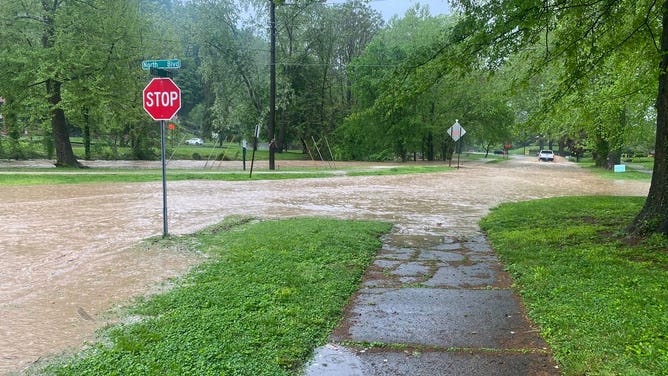 Flooding on May 6, 2022 in Huntington, West Virginia. (Image credit: @huntingtoncity/Twitter)