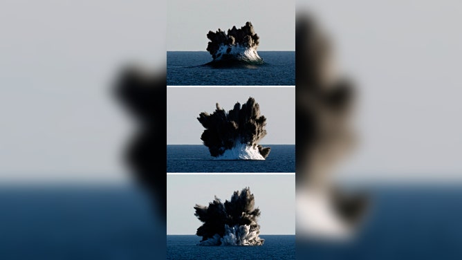 Kavachi submarine volcano explosions in March 2017. (Image credit: Smithsonian Institution Global Volcanism Program)