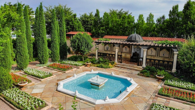 An aerial view of the Ottoman Garden.