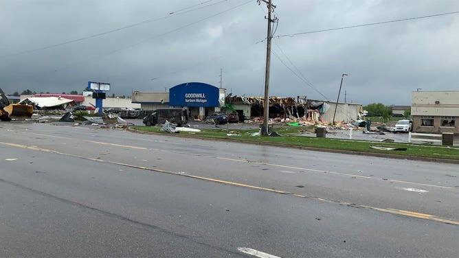 Gaylord, Michigan, tornado damage 5/20/22