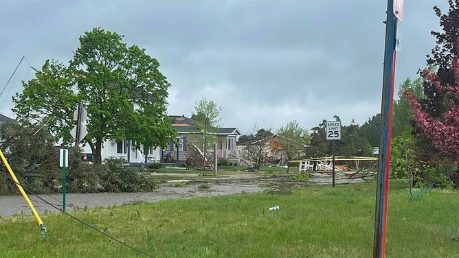 Gaylord, Michigan tornado damage 5/20/22