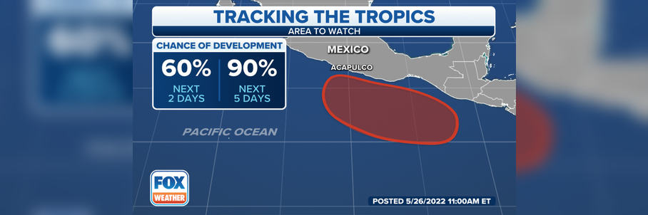 First named storm of Eastern Pacific hurricane season likely to develop off Mexico