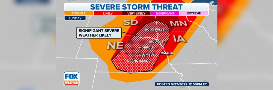 Northern Plains under threat of significant severe weather Memorial Day weekend