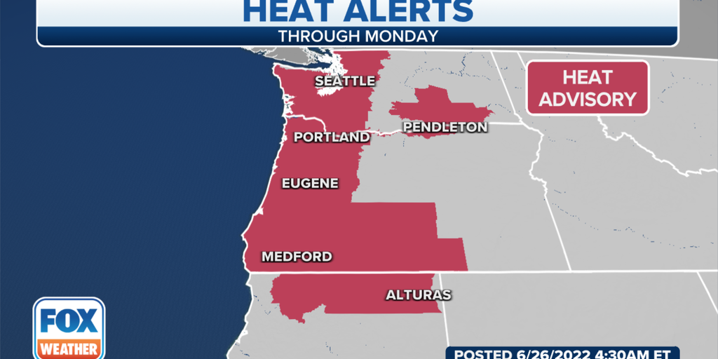 Heat alerts issued in Pacific Northwest with first heat wave of the season
