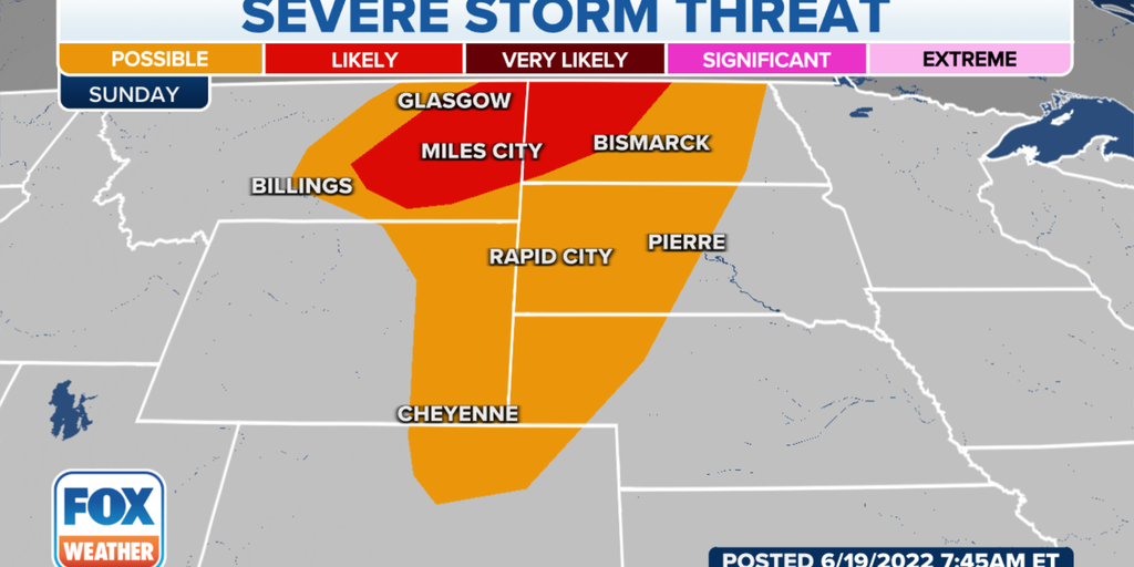 Severe weather could include large hail, damaging winds and tornadoes ...