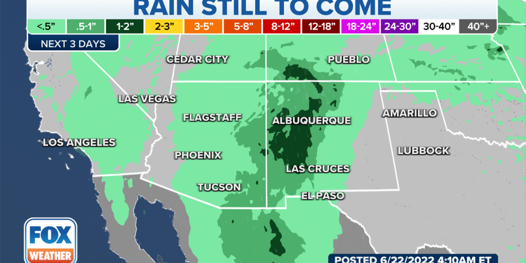 Flood Watches issued in New Mexico as monsoon thunderstorms continue in ...