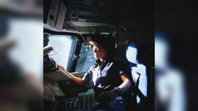 Mission Specialist NASA Astronaut Sally K. Ride during her 1983 spaceflight on STS-7. (Image: NASA/MSFC)