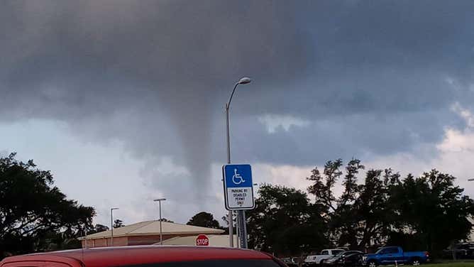 A waterspout seen off the coast of Pensacola on Monday, June 6, 2022. (Image credti: Charles