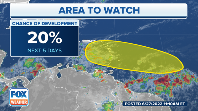 The National Hurricane Center is tracking a second area in the Atlantic Ocean.