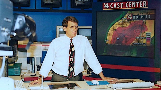 Norcross as the chief meteorologist and news anchor at WFOR-TV Miami.