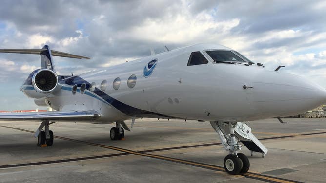 NOAA Gulfstream-IV on the runway.