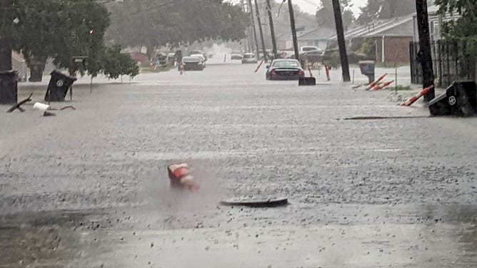 Flooding in Gentilly, New Orleans 6/10/2022