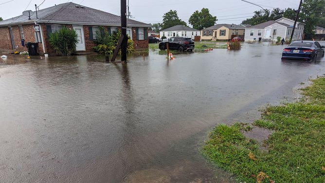 Flooding in Gentilly neighborhood of New Orleans 6/10/22