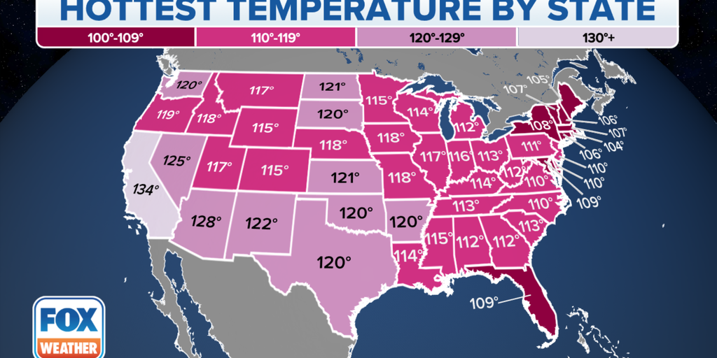 These Are The All-time Hottest Temperatures Ever Recorded In Each State