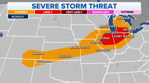 Severe storms likely in Chicagoland, Midwest Monday