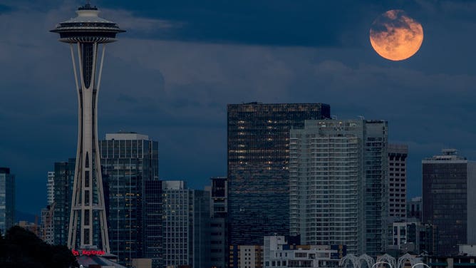 The Buck Moon rising over Seattle in July 2016. (Image: Sigma Sreedharan Photography)