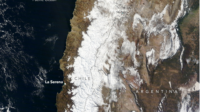 South America satellite image