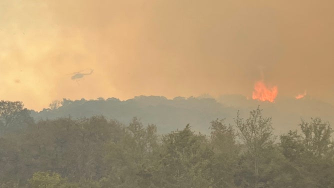Wildfire near Uvalde, Texas