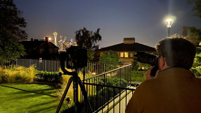 Tim Durkan awaits the arrival of the Full Buck Supermoon