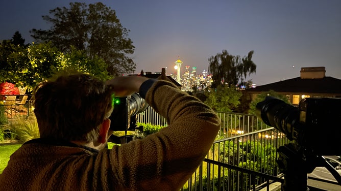 Tim Durkan awaits the arrival of the Full Buck Supermoon