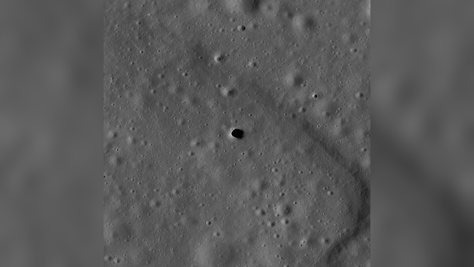 The Marius Hills pit, discovered by the Japanese SELENE/Kaguya Terrain Camera and Multiband Imager, is a possible skylight in a lava tube in an ancient volcanic region of the Moon called the Marius Hills. 