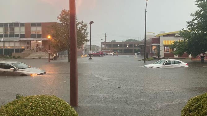 Flooding in St. Louis, Missouri on July 28, 2022, the second day this week heavy rainfall led to flooded streets and homes.