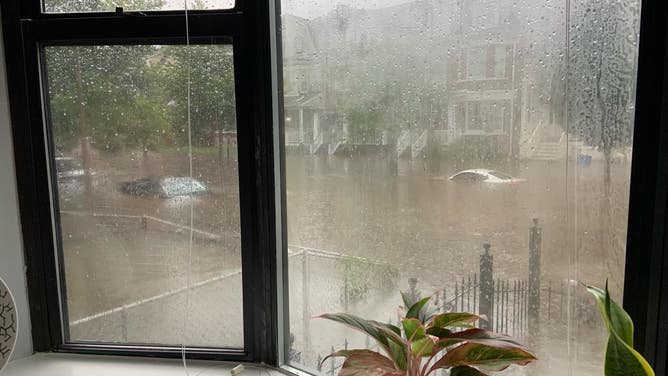 Flooding in St. Louis, Missouri on July 28, 2022, the second day this week heavy rainfall led to flooded streets and homes.