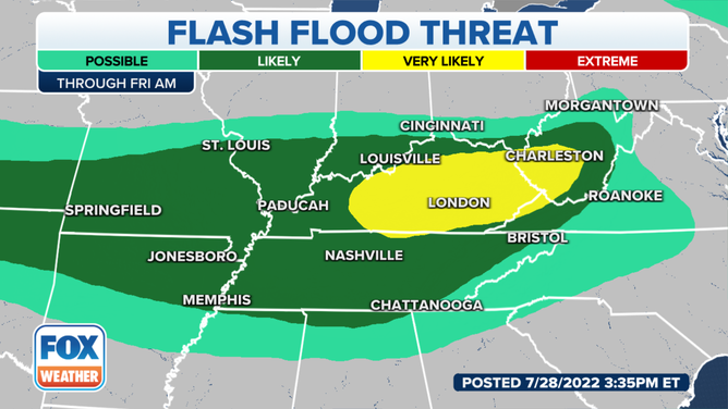 Flood Alerts throughout the Ohio Valley into Friday.