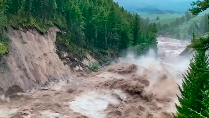 New video shows raging rivers and destruction left behind from catastrophic flooding in Yellowstone National Park in June