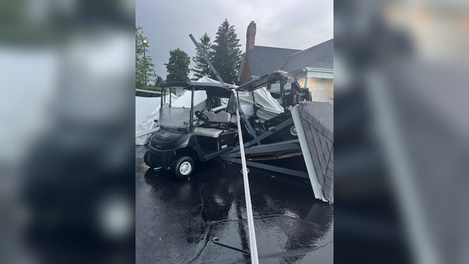 Tornado damage outside Chicago