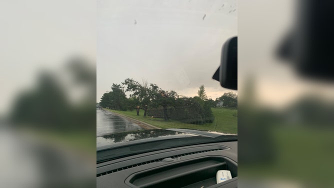 Tornado damage outside Chicago