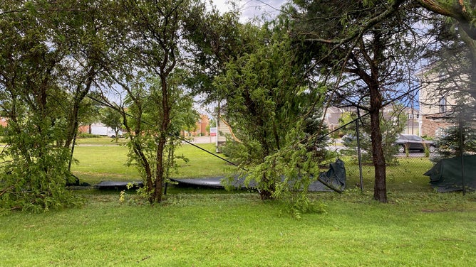 Tornado damage outside Chicago