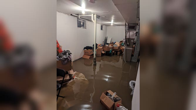 A flooded basement in St. Charles, Mo