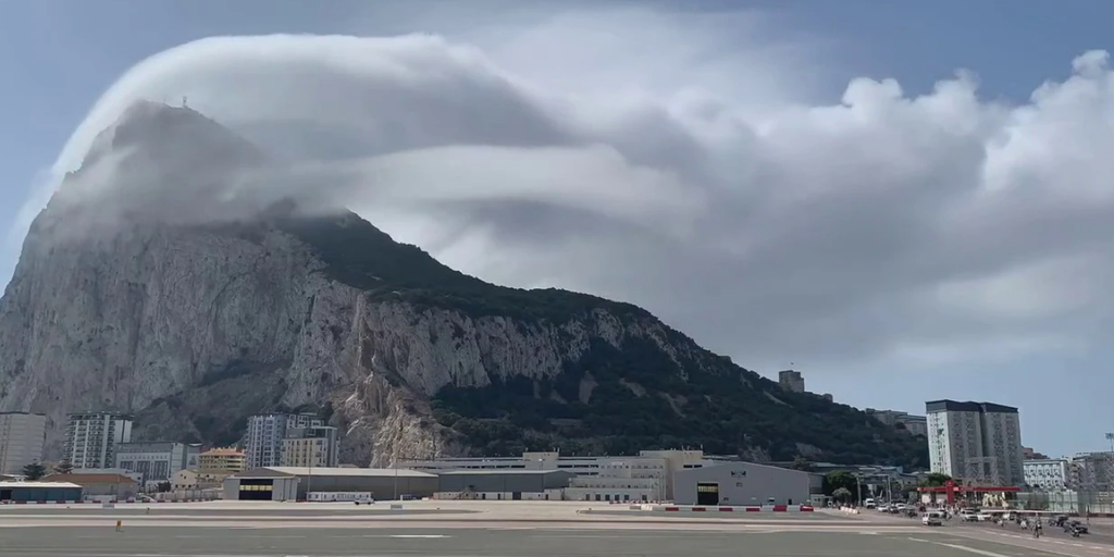 Watch mesmerizing 'Levanter cloud' as it billows over the Rock of Gibraltar Fox Weather