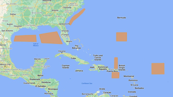 Saildrone Atlantic hurricane operation areas