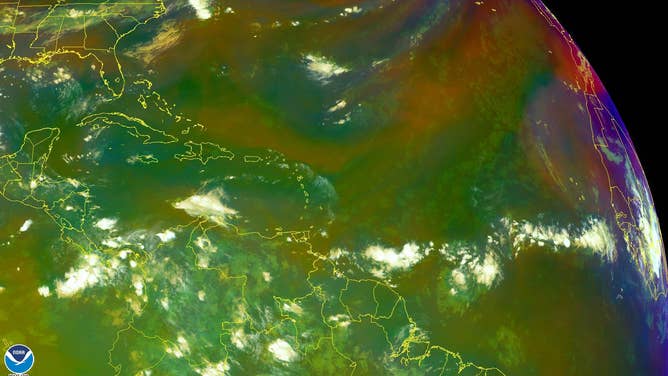 Water vapor image of Atlantic Basin August 1 2022