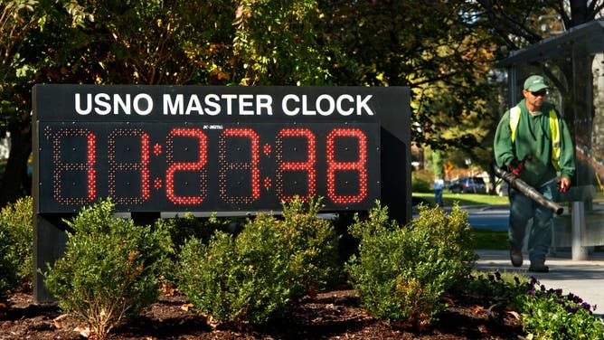 The US Naval Observatory Master Clock on Massachusetts Avenue and 34th Street in Washington