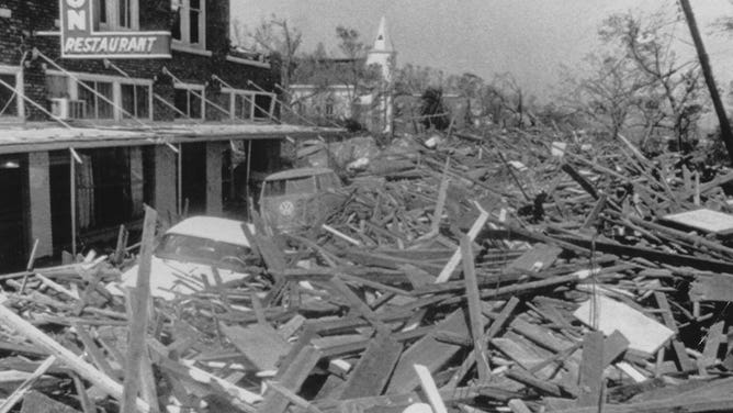 Hurricane Camille damage 1969