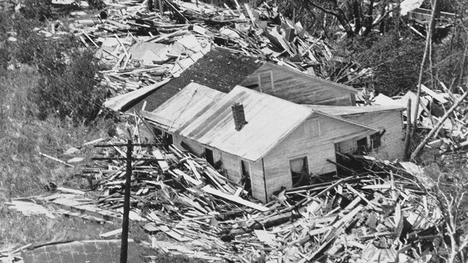 Hurricane Camille damage 1969