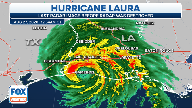 Hurricane Laura Last Radar Image