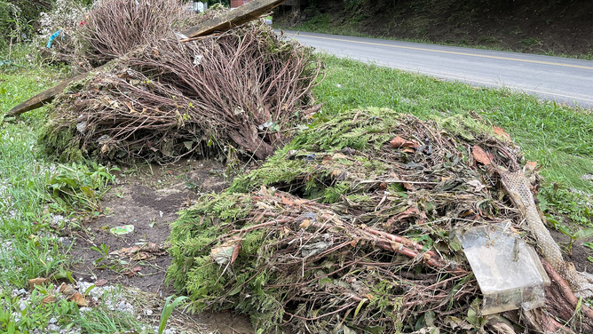 Debris litters the landscape in eastern Kentucky after devastating flooding last week.