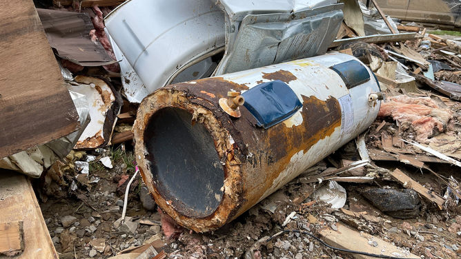 Debris litters the landscape in eastern Kentucky after devastating flooding last week.