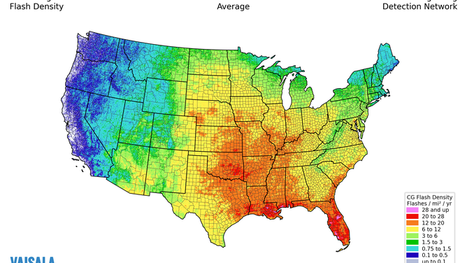 Lighting density map